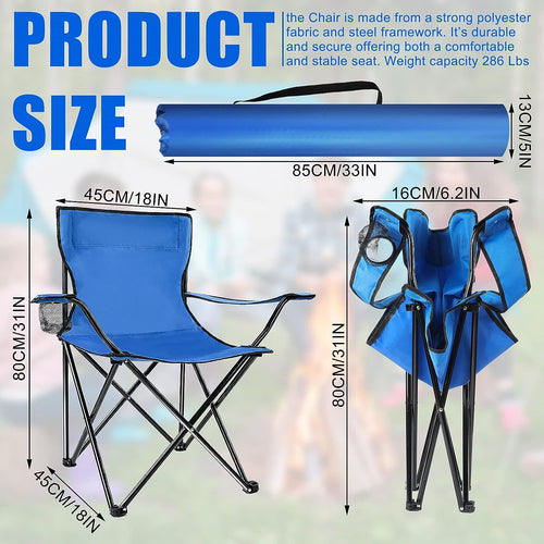 4 Pack Outdoor Folding Chairs Camp Chair Beach Chair Portable Folding Camping Chairs