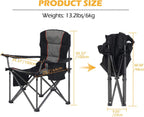 Portable Camping Folding Chair Heavy Duty Foldable Outdoor Chair