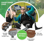 Folding Chaise Lounge Chair for Outside