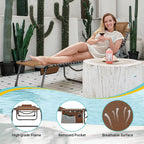 Folding Chaise Lounge Chair for Outside